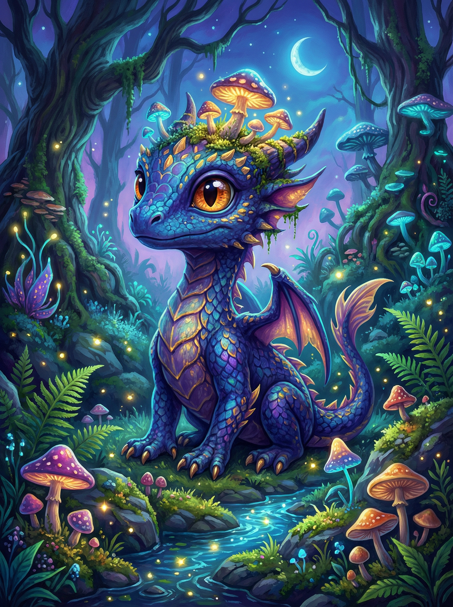 Moonlit Mushroom Dragon (120 Colors)