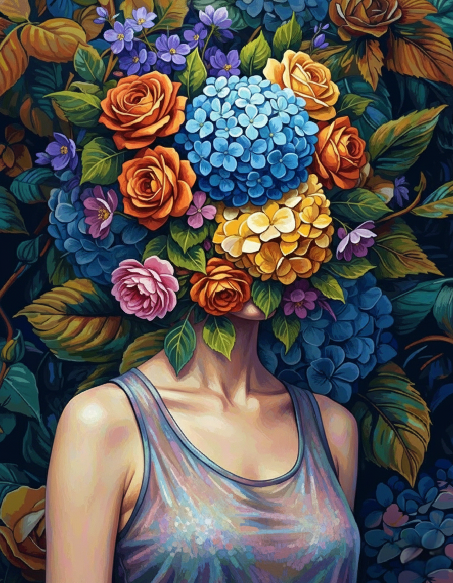 Hydrangea Mask Portrait (120 Colors)