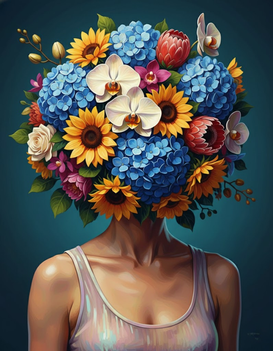Sunflower Hydrangea Crown (120 Colors)