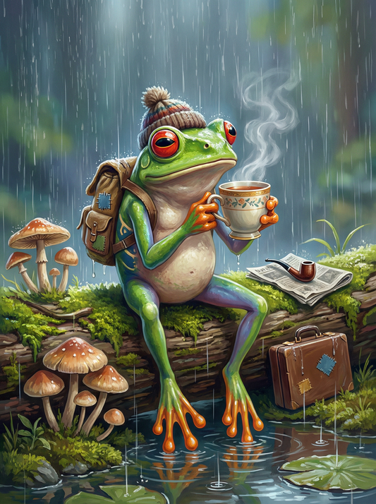 Adventurous Frog Reading (120 Colors)
