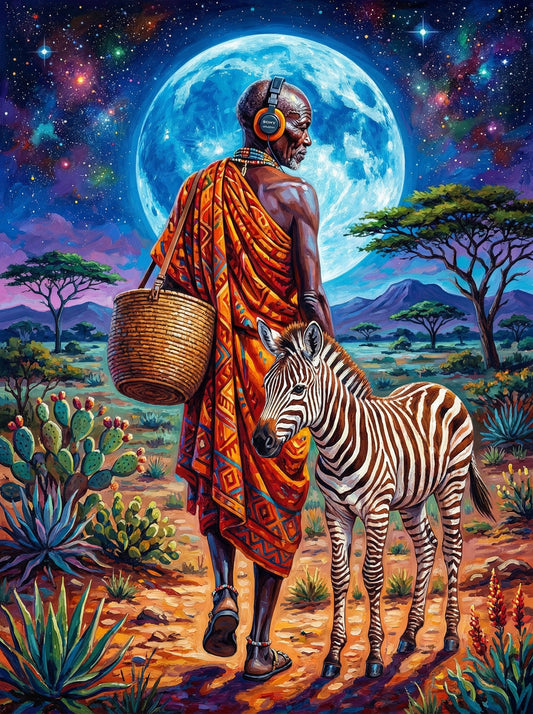 African Elder Moonlit Zebra (120 Colors)