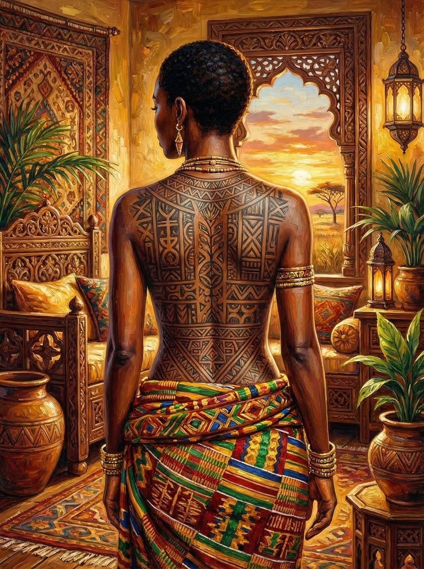 African Geometric Tattoo Savanna (120 Colors)