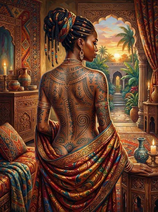 African Tribal Tattoo Sunset (120 Colors)