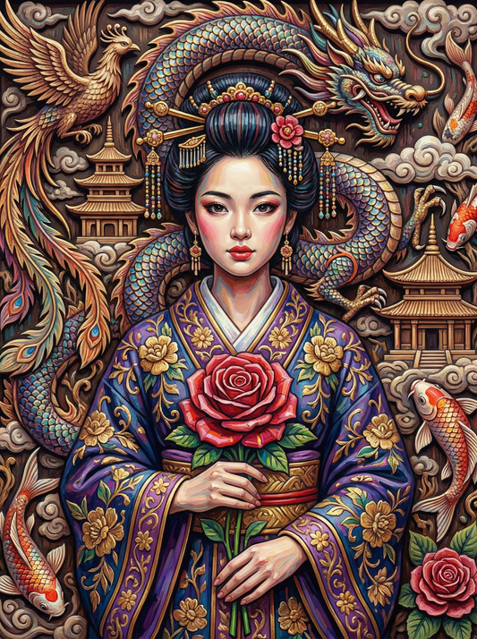 Asian Empress Portrait (120 Colors)