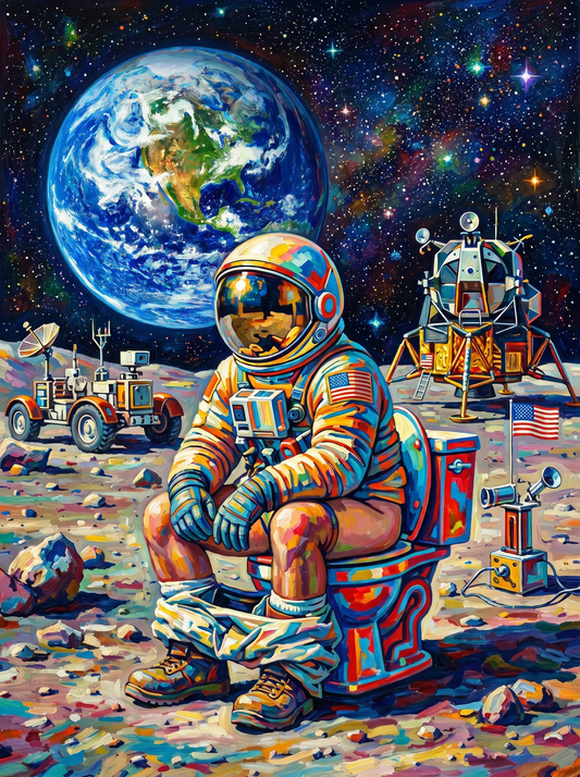 Astronaut Chilling On Moon (120 Colors)