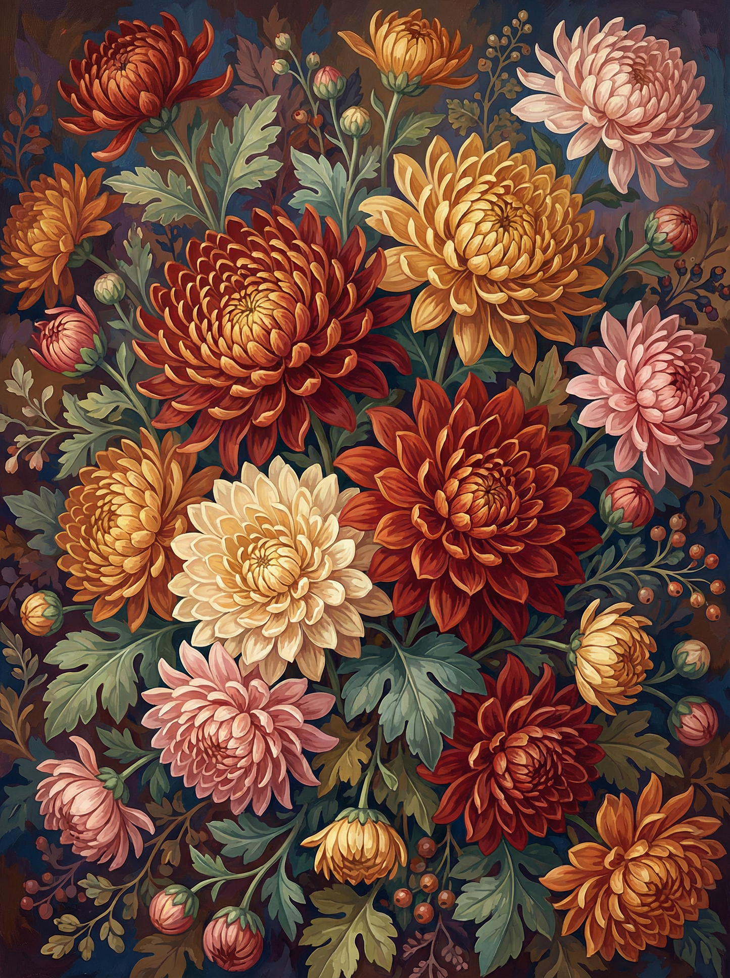 Autumn Dahlia Garden (80 Colors)