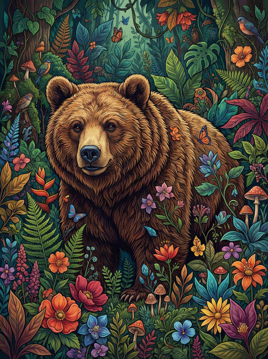 Enchanted Forest Flowers Bear (120 Colors)