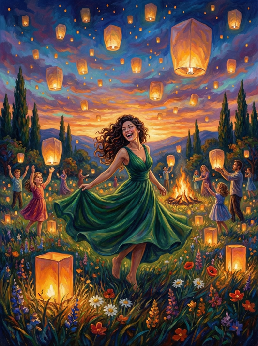 Lanterns Dancing Woman (120 Colors)