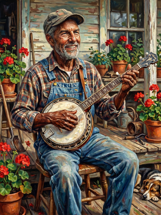 Banjo Playing Man (120 Colors)