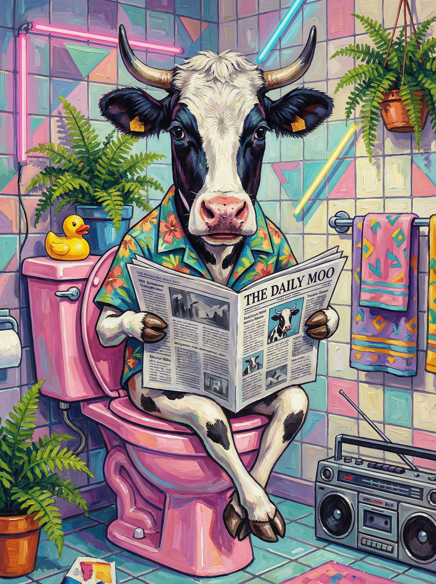 Bathroom Break Bovine (120 Colors)