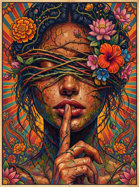 Blindfolded Silence Woman (80 Colors)