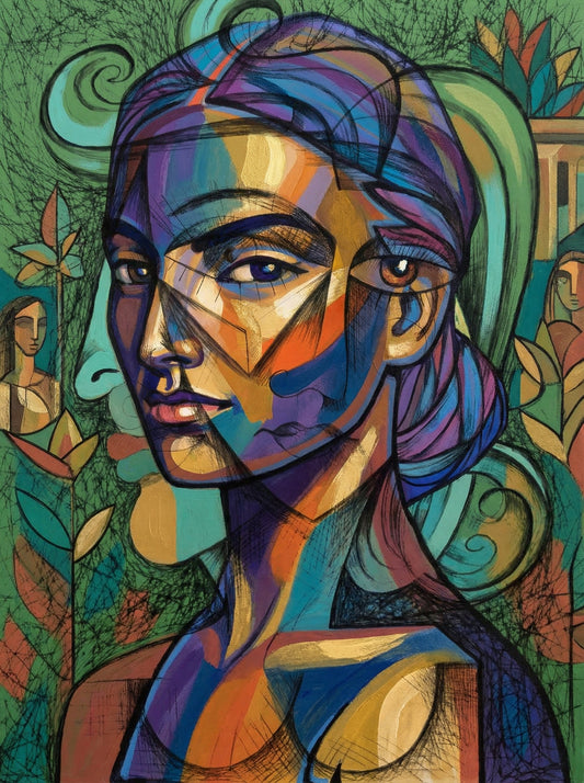 Botanical Woman Face (80 Colors)