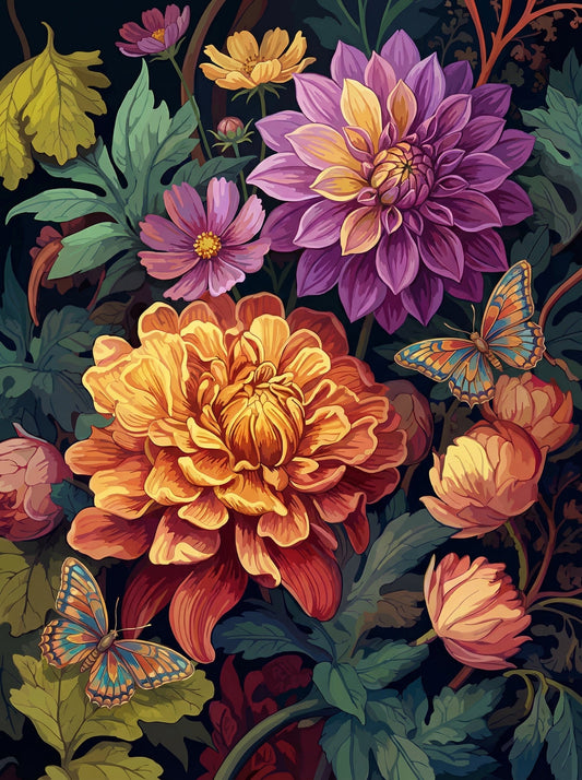 Butterfly Dahlia Garden (120 Colors)