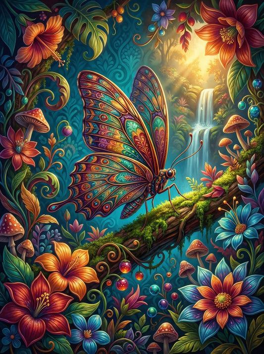 Butterfly Waterfall Mushroom Forest (120 Colors)