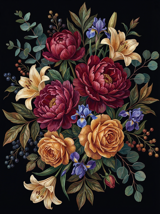 Classic Peony Bouquet Mix (120 Colors)