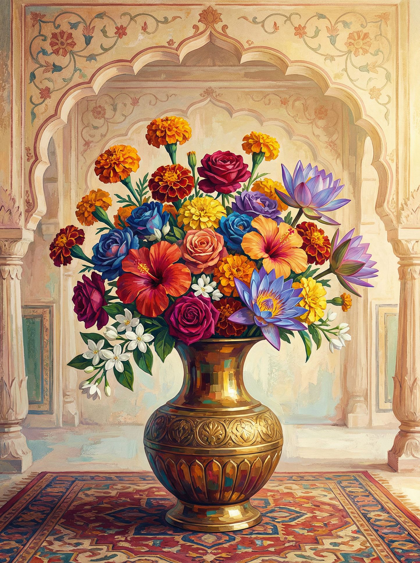 Classical Indian Palace Vase (80 Colors)