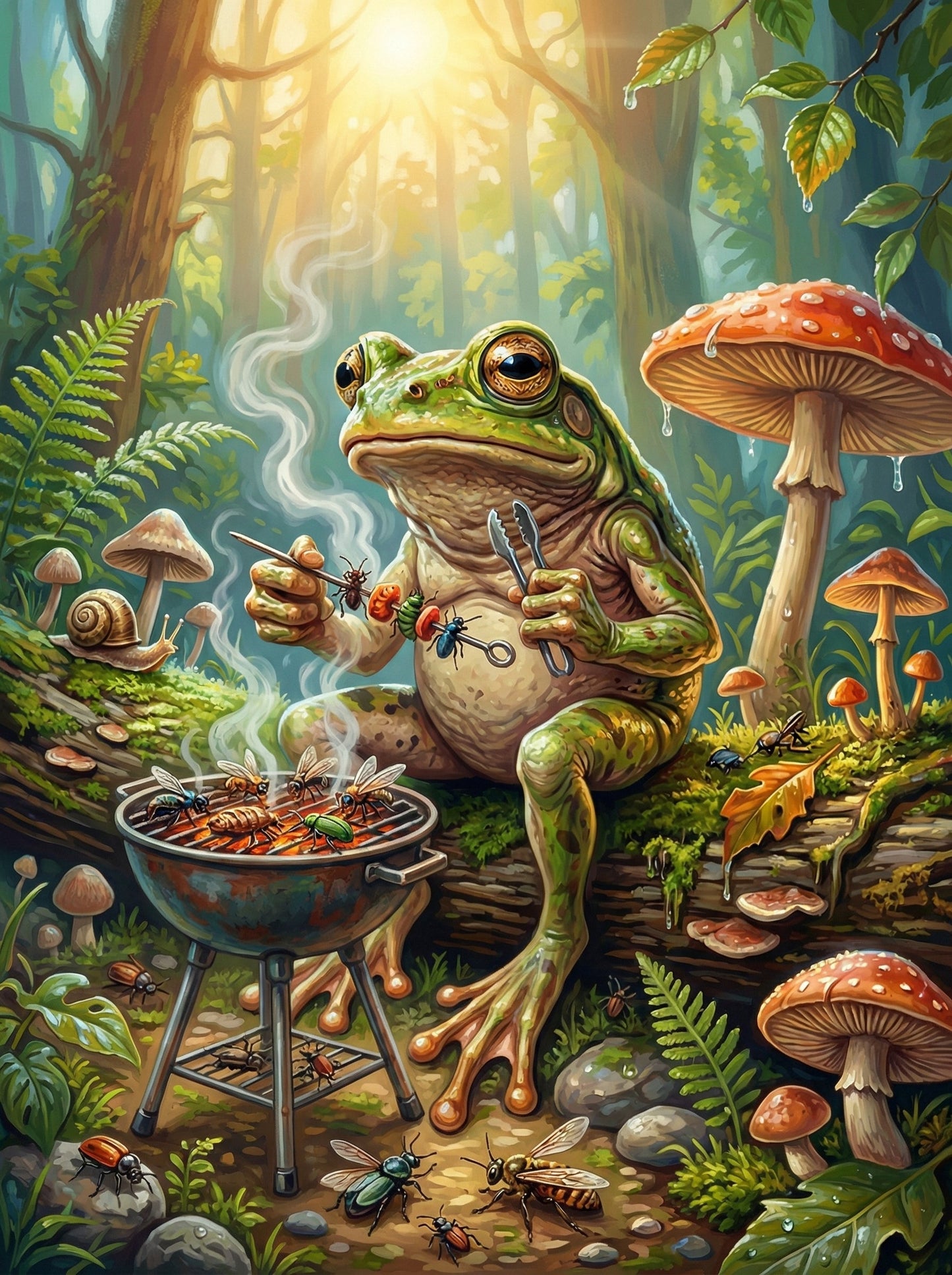 Cozy Frog Forest Scene (80 Colors)
