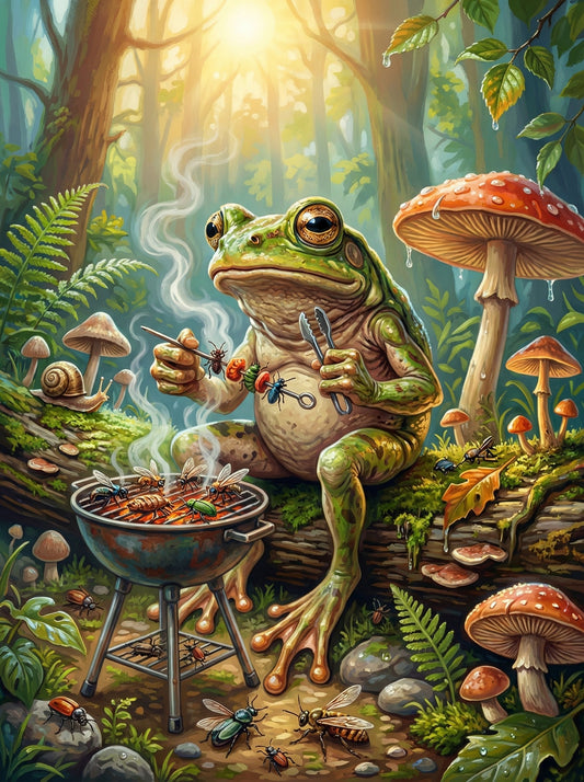 Cozy Frog Forest Scene (80 Colors)
