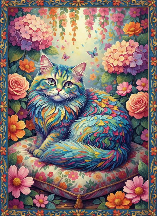 Colorful Floral Kitten (80 Colors)