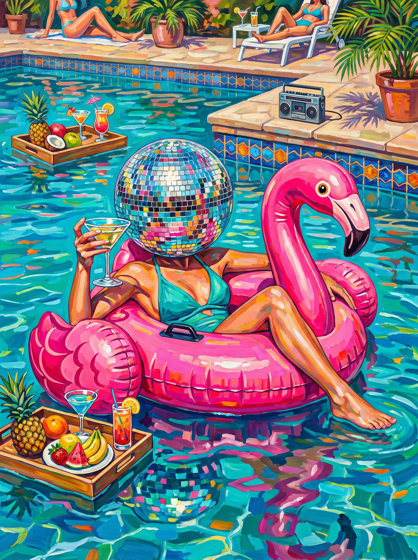 Disco Flamingo Float Party (120 Colors)