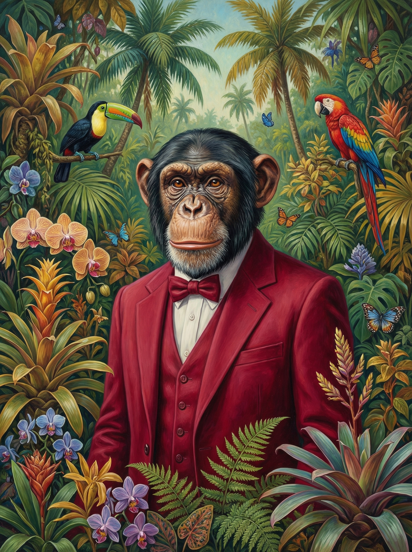 Jungle Suit Monkey Portrait (80 Colors)