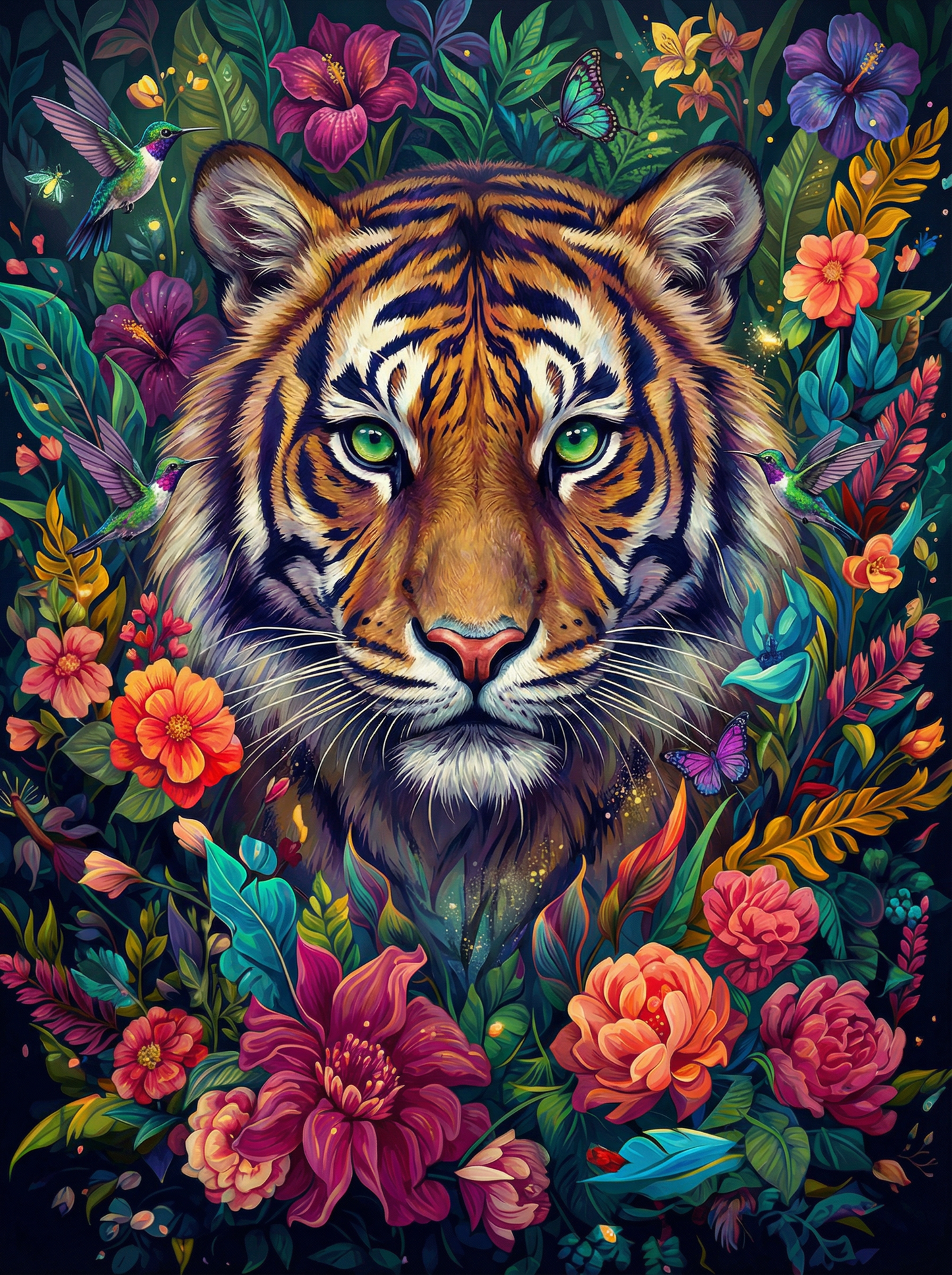 Jungle Bloom Tiger (80 Colors)