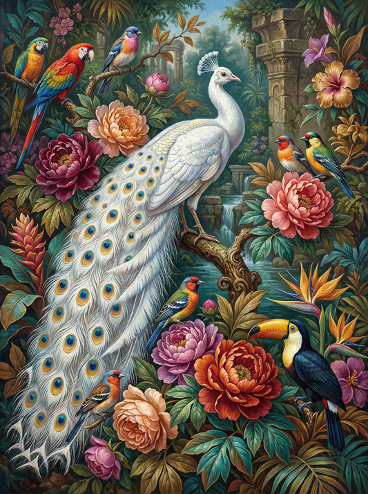 Elegant White Peacock (120 Colors)
