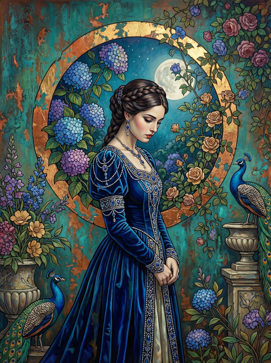 Elegant Woman Vintage Garden (120 Colors)