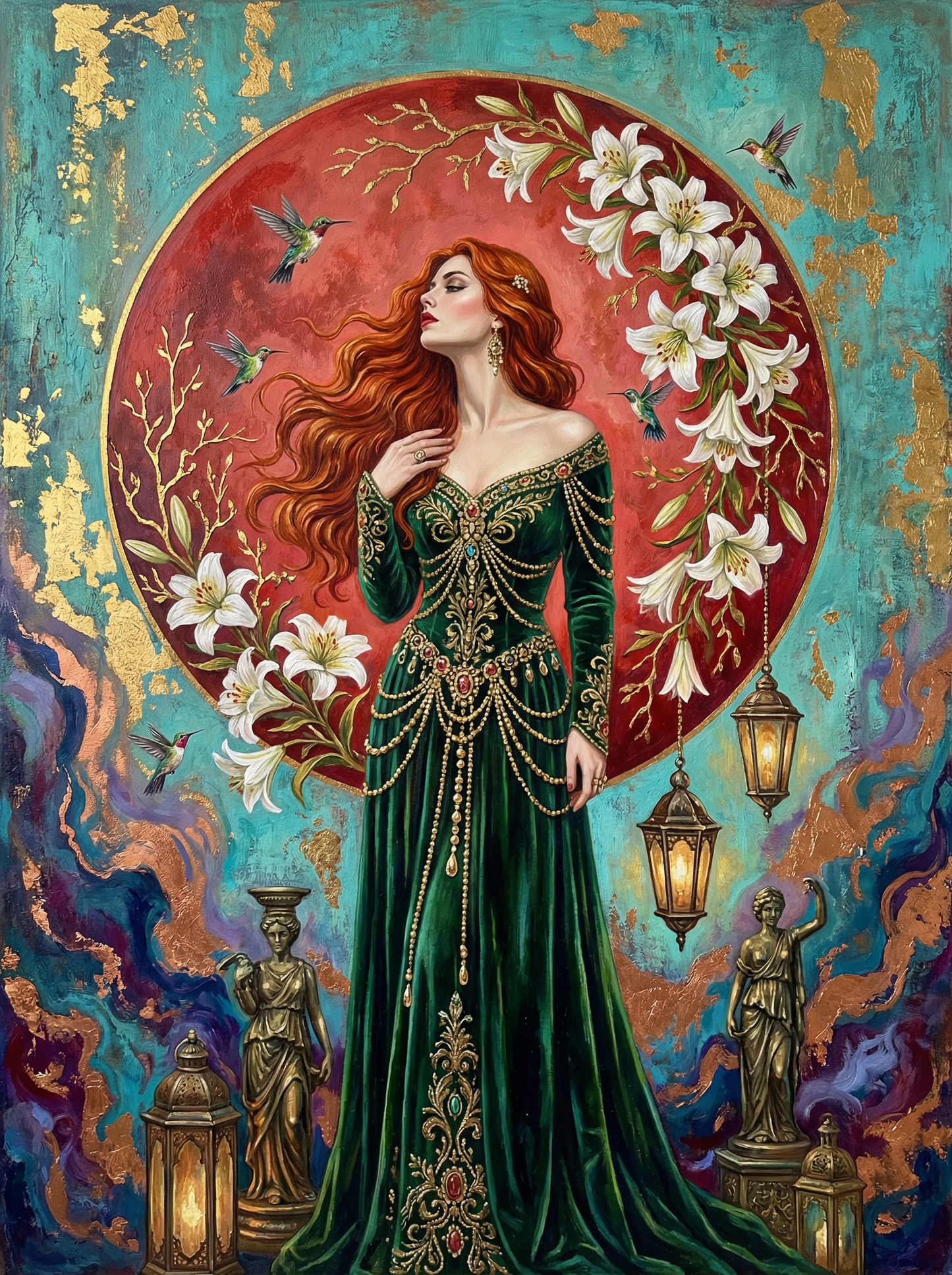 Enchanted Woman Red Moon (80 Colors)