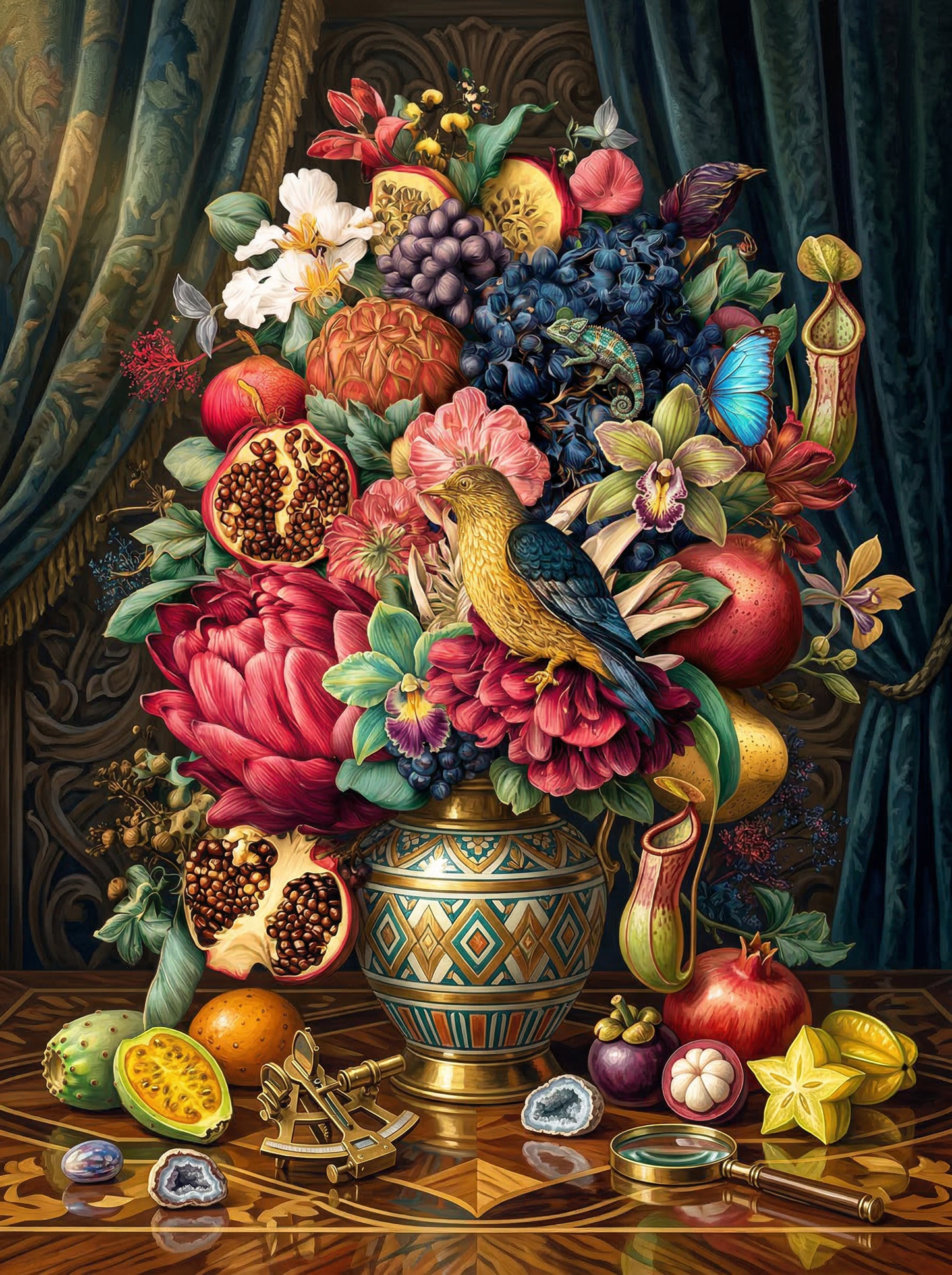 Exotic Fruit Flower Vase (80 Colors)