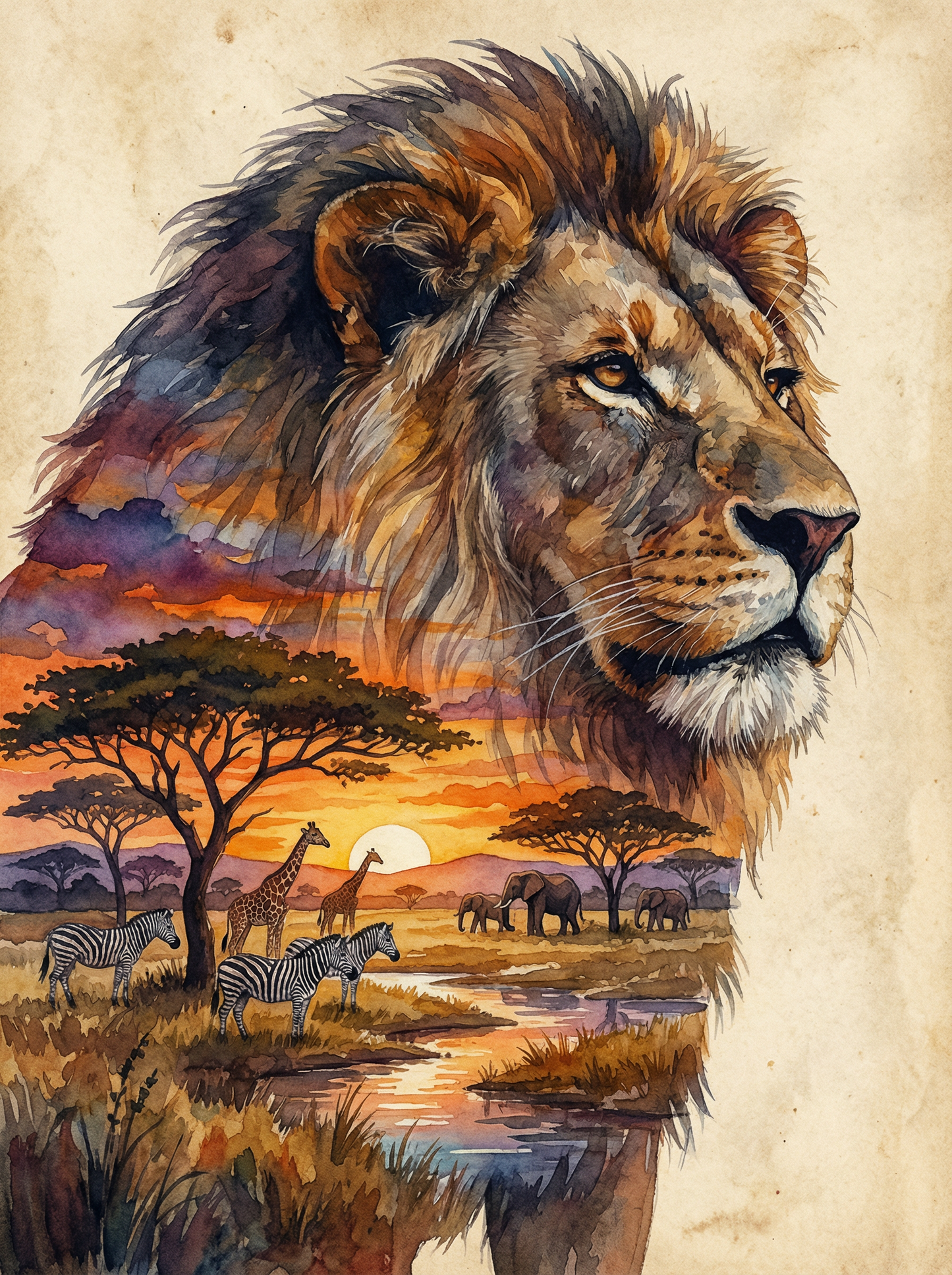 Savanna King at Dusk (80 Colors)