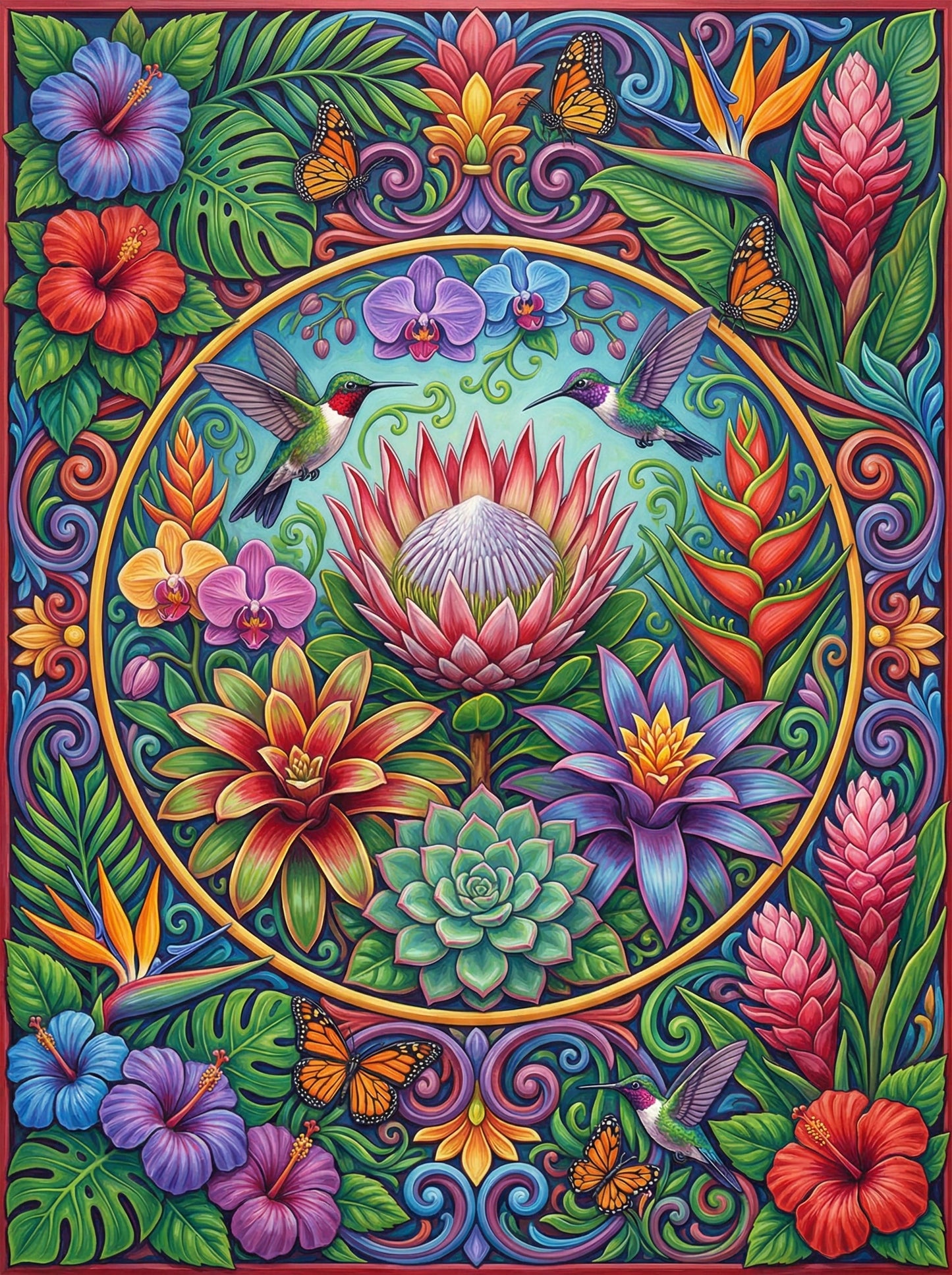 Blooming Paradise Mandala (120 Colors)