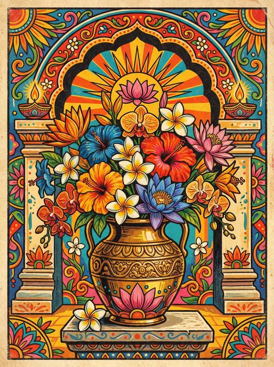 Floral Vase Archway (80 Colors)