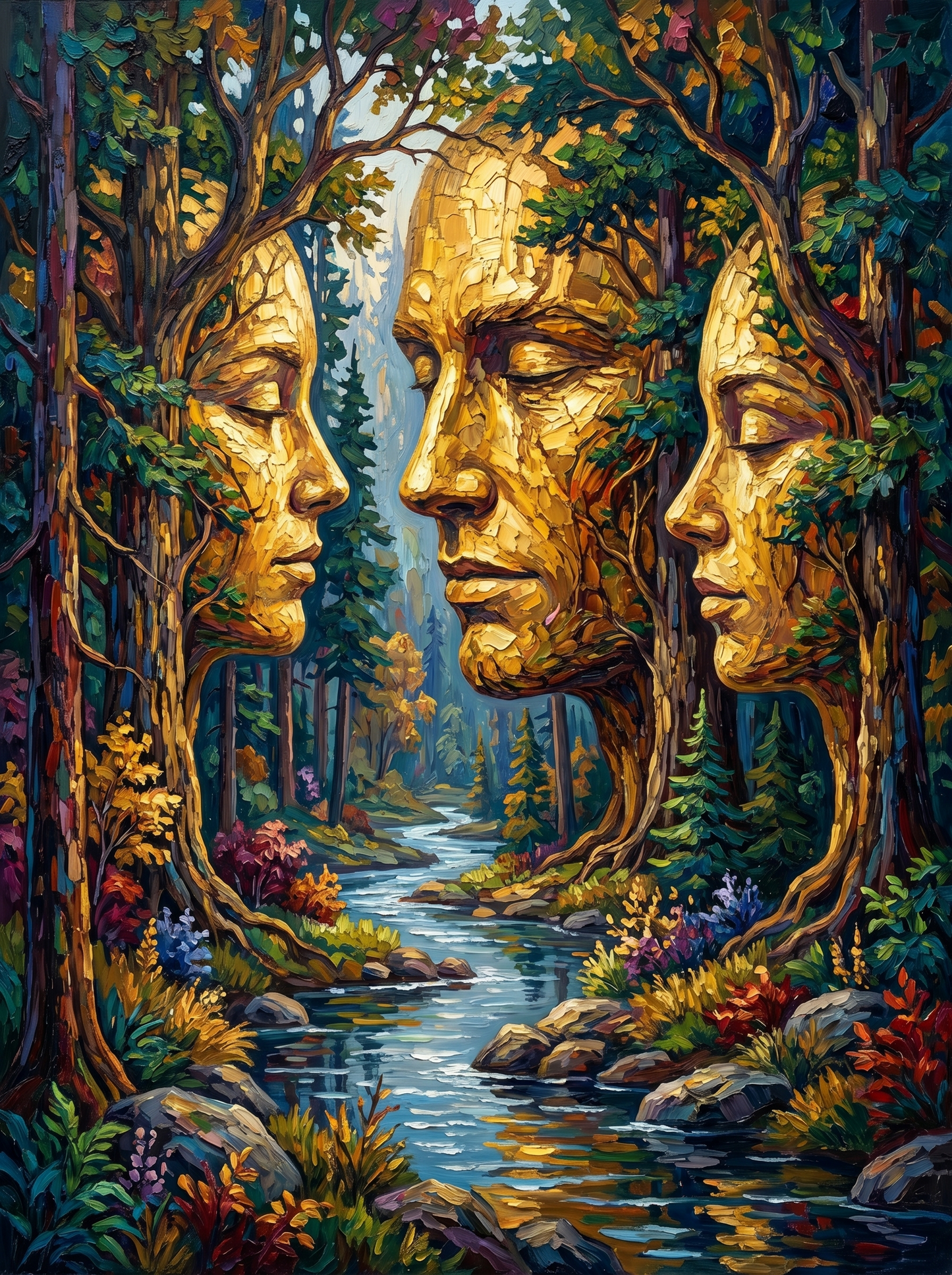 Forest Stream Golden Faces (120 Colors)
