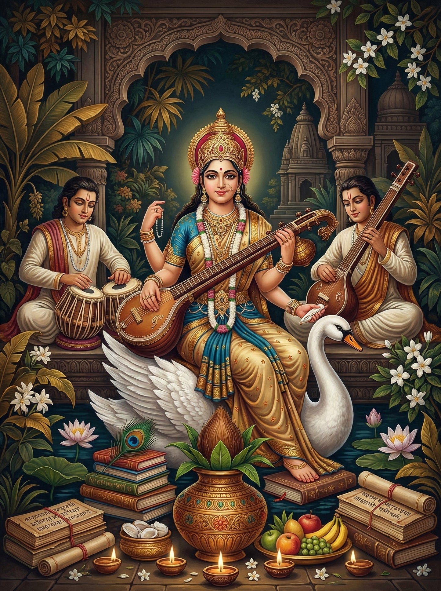 Goddess Saraswati Musical (120 Colors)