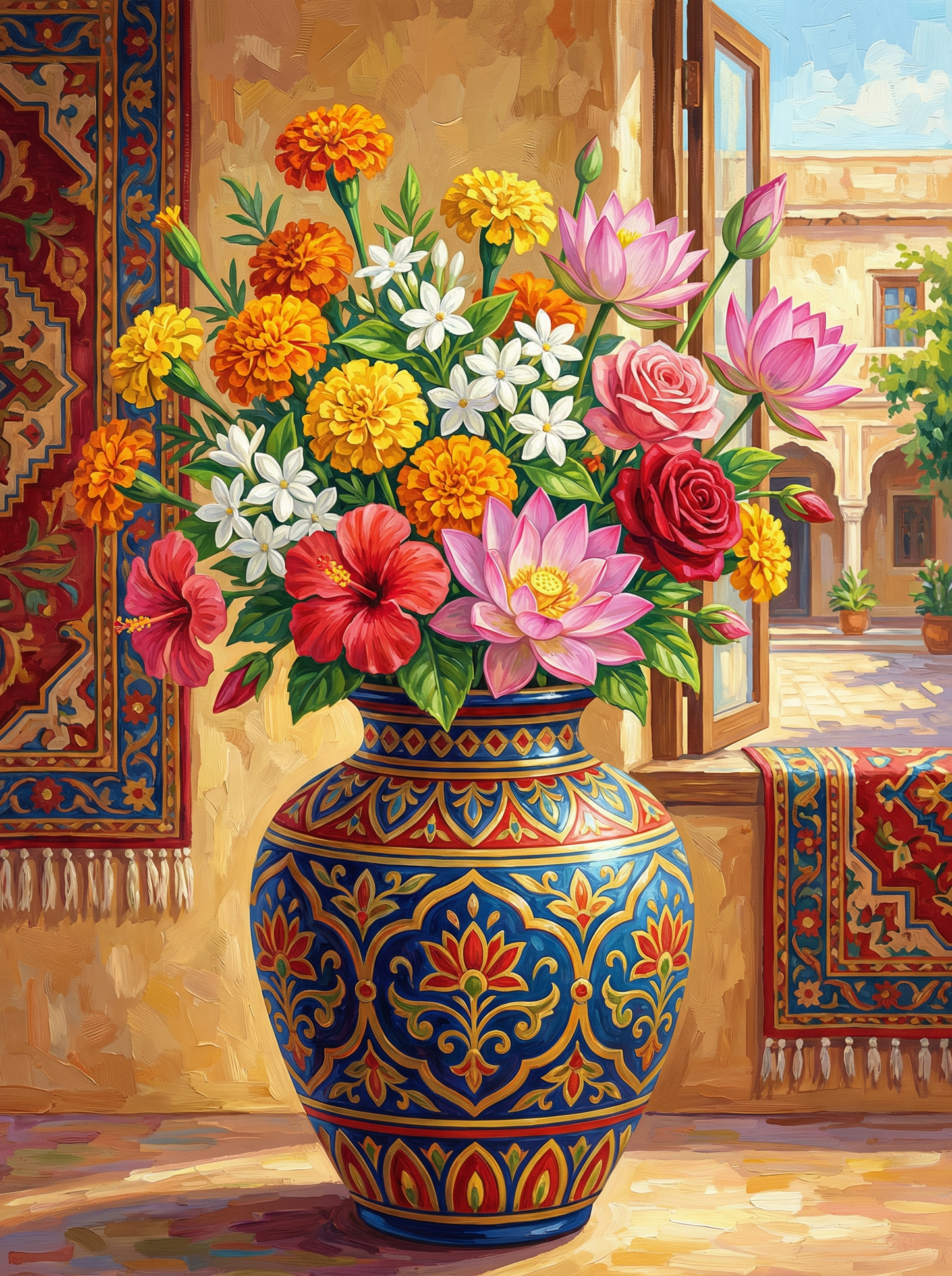 Golden Patterned Blooms (80 Colors)