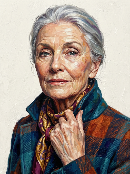 Graceful Elderly Woman (120 Colors)