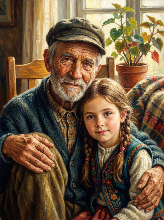 Grandfather Granddaughter Bond (80 Colors)