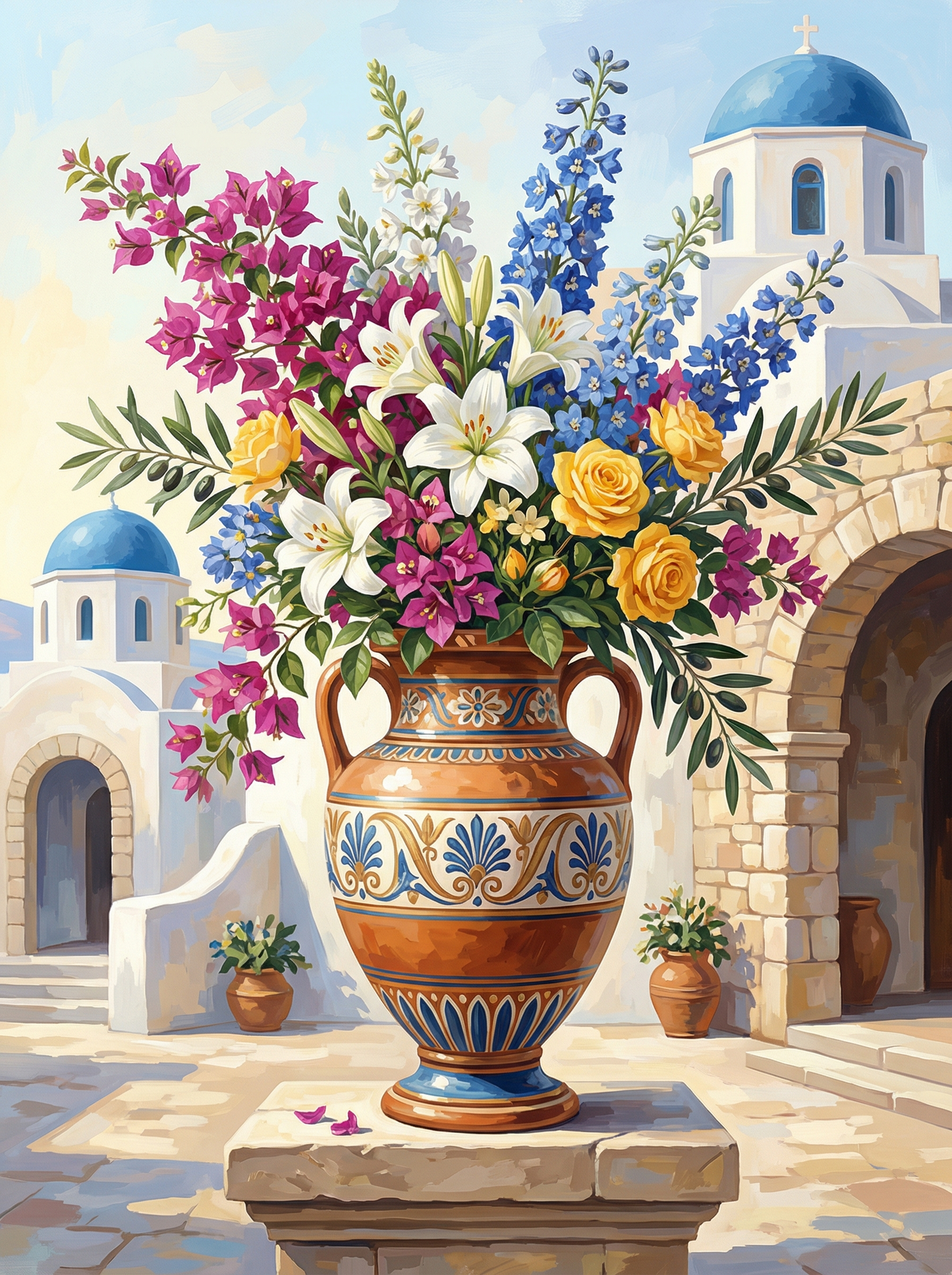 Grecian Courtyard Garden (120 Colors)