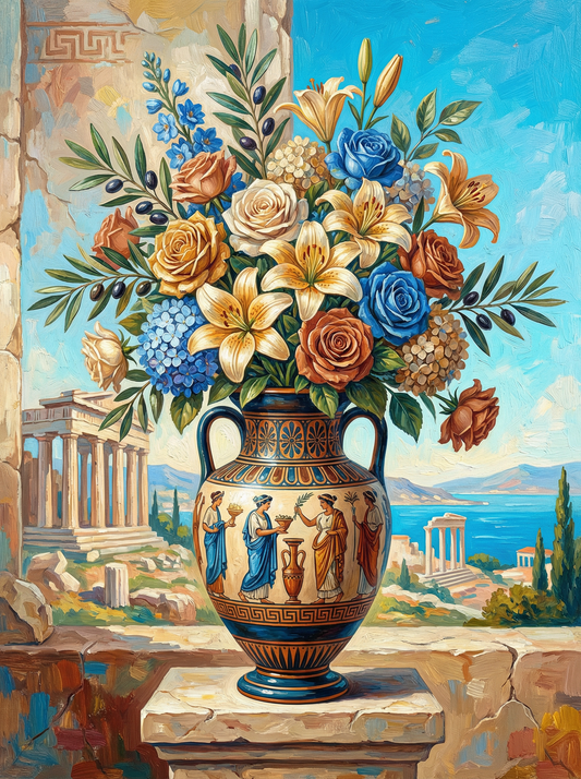 Greek Amphora Coastal Bouquet (80 Colors)