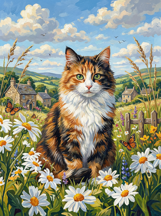 Meadow Watch Calico Cat (80 Colors)