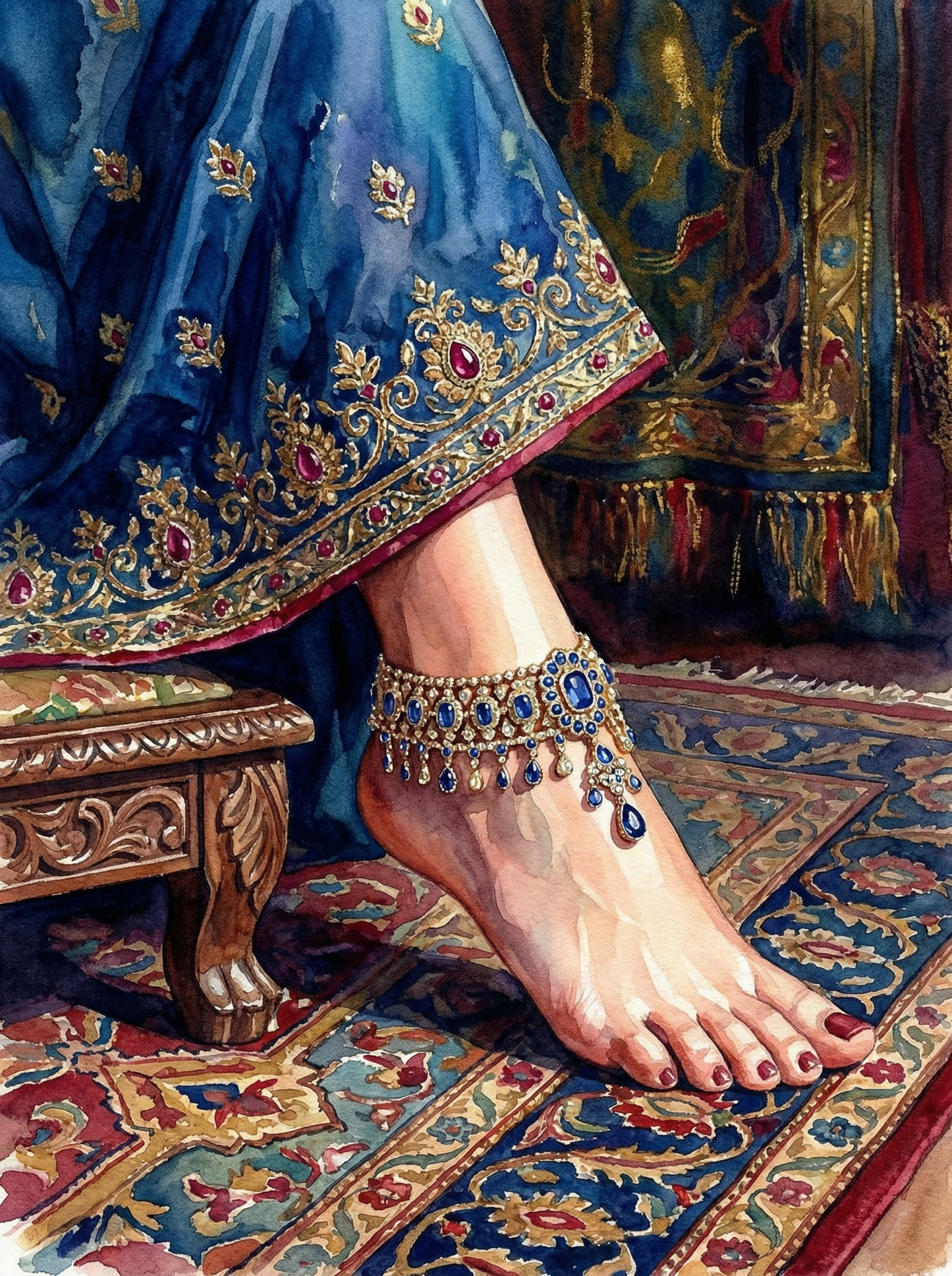 Sapphire Anklet (80 Colors)