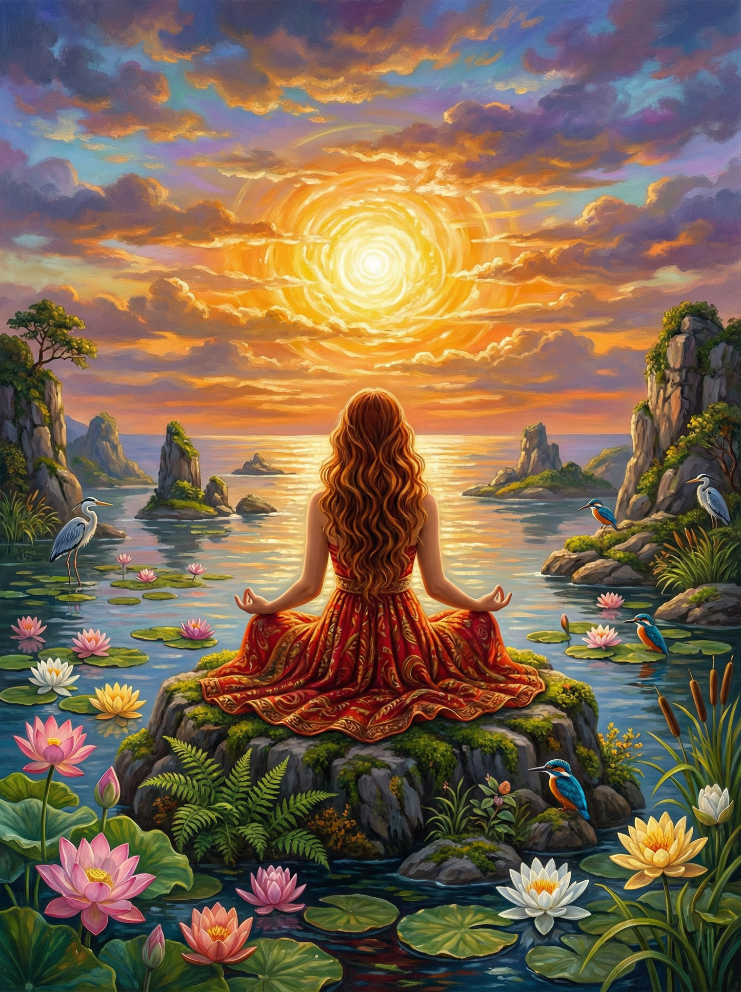 Golden Lotus Awakening (120 Colors)