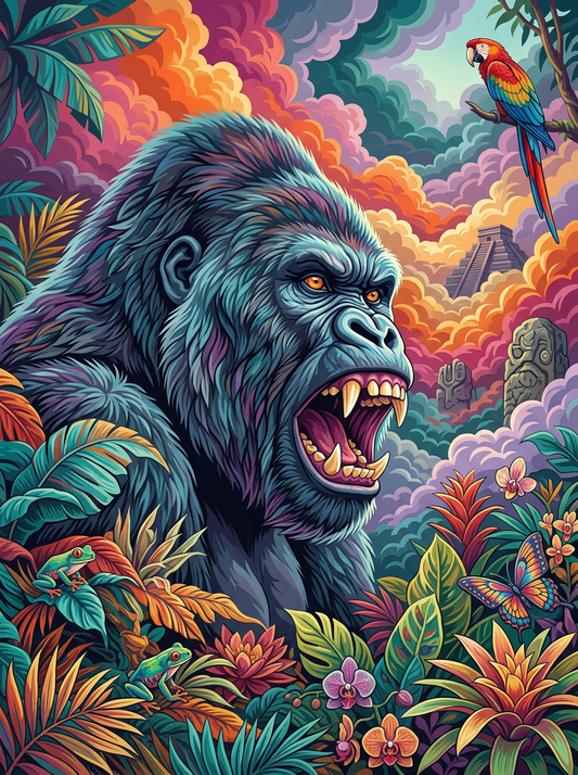 Mayan Jungle Gorilla (120 Colors)