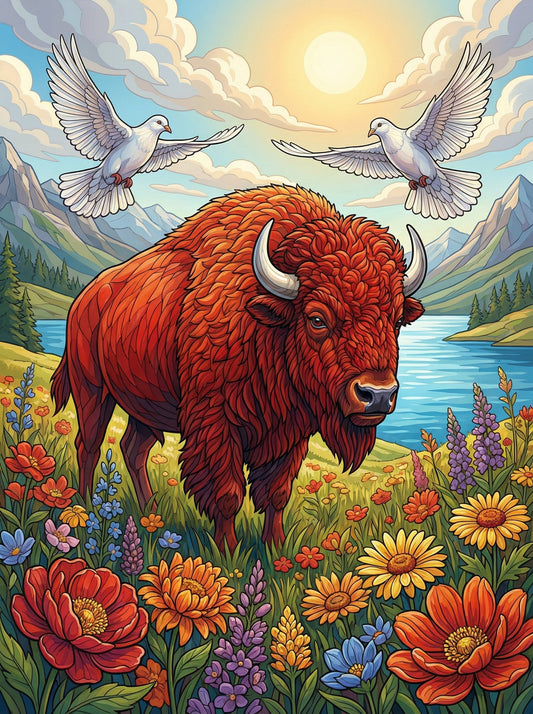 Sunrise Prairie Bison (120 Colors)