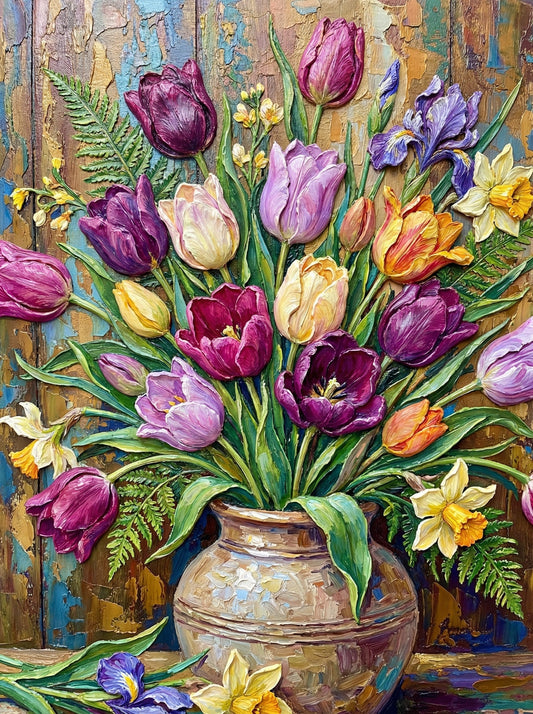 Rustic Tulip Bouquet (120 Colors)