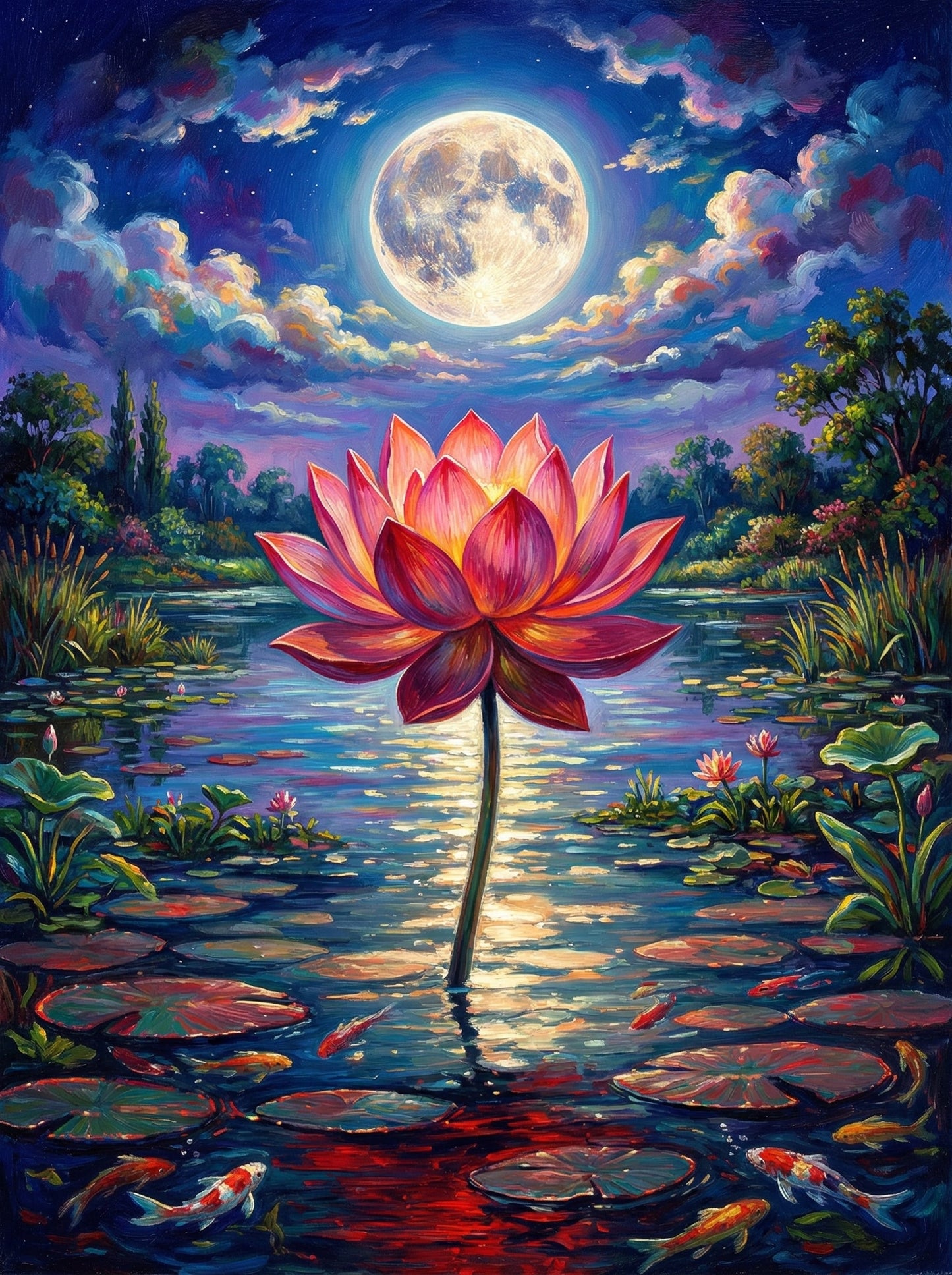 Moonlit Lotus Serenity (120 Colors)