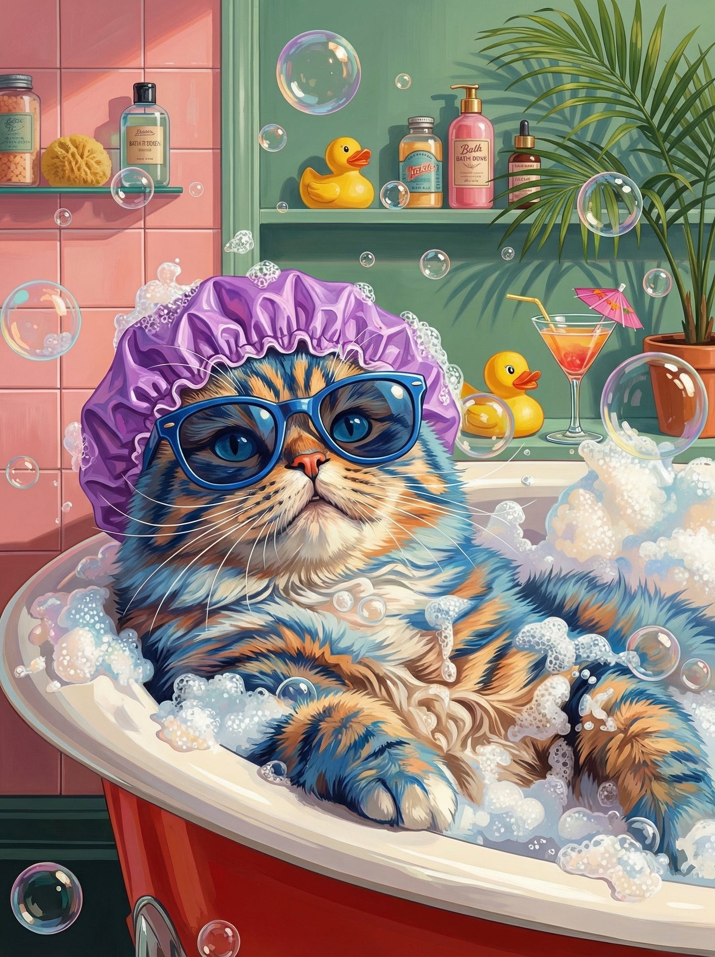 Spa Day Cat (80 Colors)