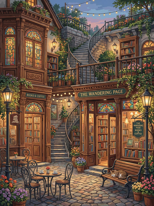 Cozy Bookshop Coffee Garden (80 Colors)