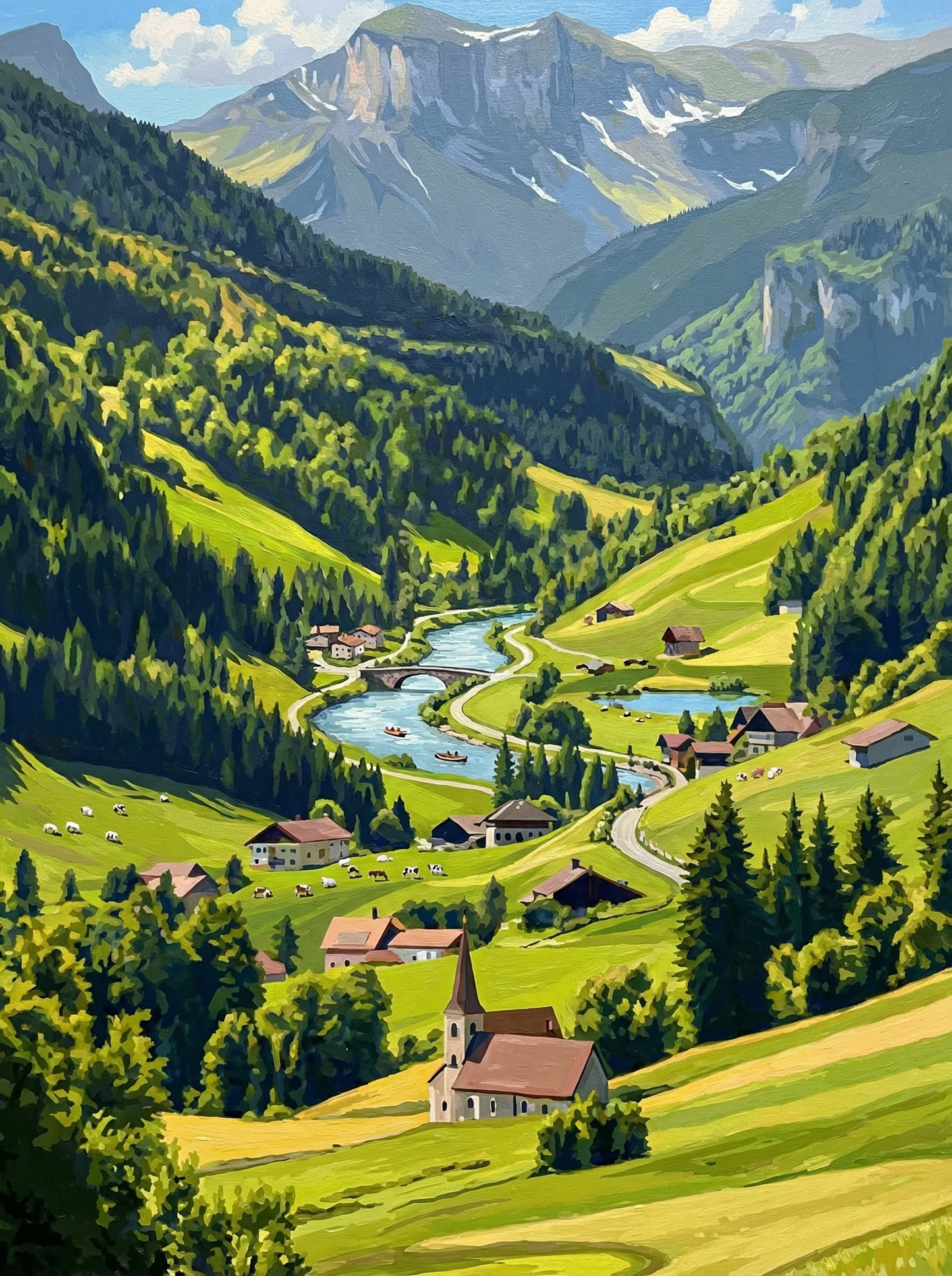 Valley Village Serene Journey (120 Colors)